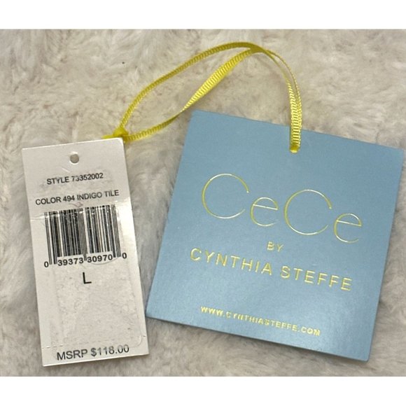 CeCe by Cynthia Steffe Brand Fit & Flare Dress Stretch Rayon Blend Women Size L - Picture 12 of 14